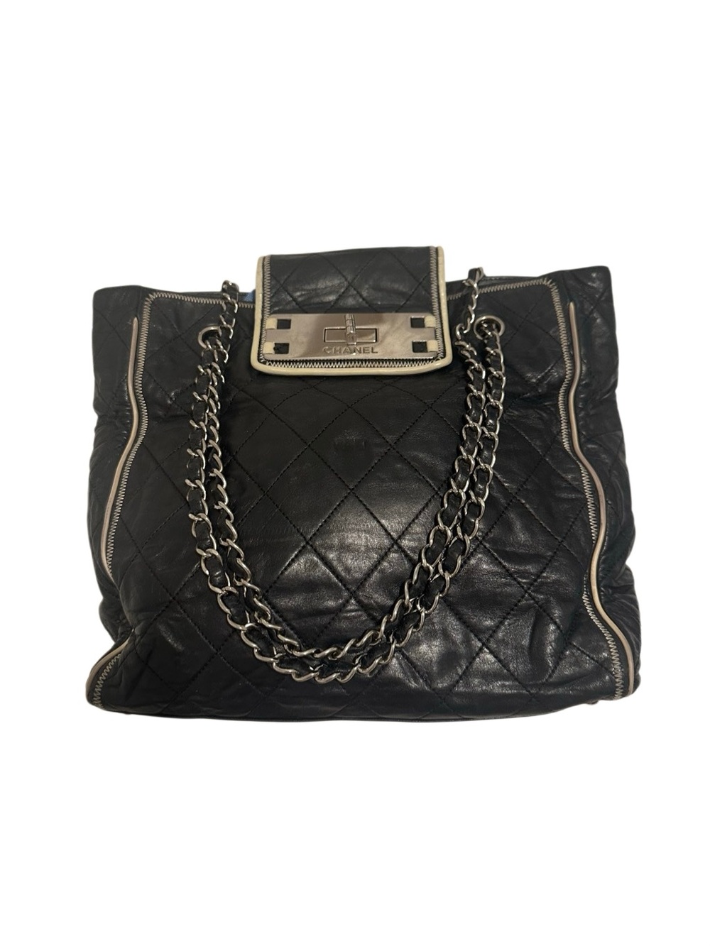Chanel Quilted Black Leather Shoulder Bag